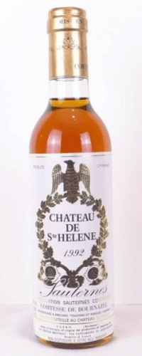 1992 - sauternes - château de sainte-hélène 37 cl