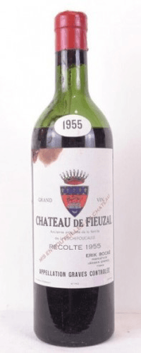 1955 - graves - château de fieuzal (capsule abîmée)
