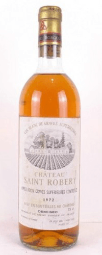 1972 - graves supérieures - château saint-robert demi-sec (bouchon bas)