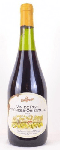 années 90 - vin de pays des pyrénées orientales - la villageoise (non millésimé années 1990 à 2000)