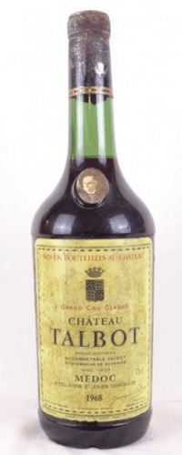 1968 - saint-julien - château talbot grand cru classé (capsule oxydée)
