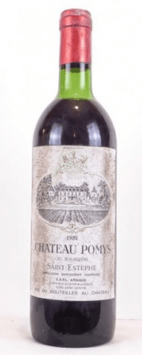 1981 - saint-estèphe - château pomys cru bourgeois
