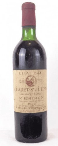 1962 - saint-émilion - château guadet st-julien grand cru classé