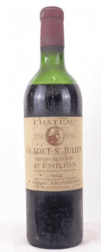 1962 - saint-émilion - château guadet st-julien grand cru classé (b3)