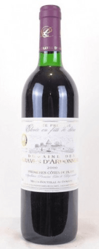 2000 - blaye - domaine des graves d'ardonneau fût de chêne