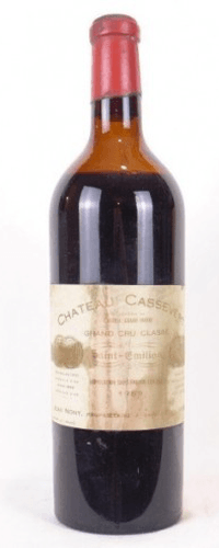 1959 - saint-émilion - château cassevert grand cru classé (étiquette tâchée)