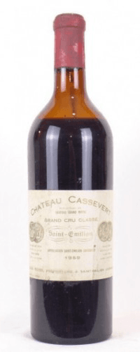 1959 - saint-émilion - château cassevert grand cru classé (capsule abîmée)