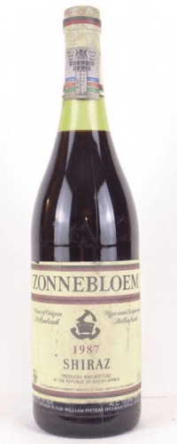 1987 - stellenbosch - zonnebloem shiraz