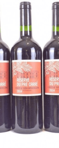 2014 - côtes de bordeaux - château les conseillans réserve du pré carré lot de 3 bouteilles