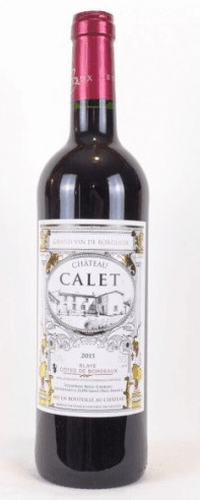 2015 - blaye - château calet (une bouteille de vin)