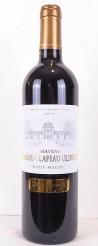 2015 - haut-médoc - château grand clapeau olivier cru bourgeois (une bouteille de vin)