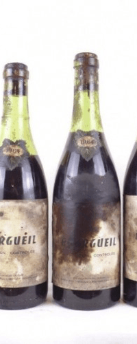 1964 - bourgueil - jean renou (mise par l'acheteur sans capsule b1) lot de 3 bouteilles
