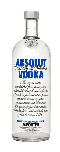 Absolut Swedish Vodka 1L