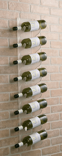 Belluno - 8 bottles - Acrylic wall-mounted rack
