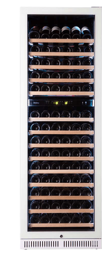 Pevino EVO 210 bottles - Dual zone - White glass front