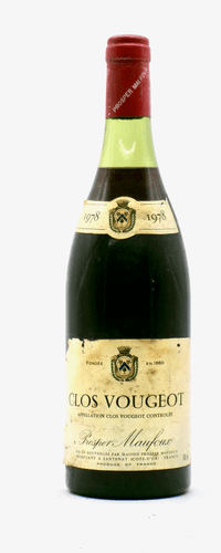 Clos Vougeot, Grand Cru, Domaine Prosper Maufoux, bn, 1978