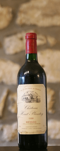 Vin rouge, Château Haut Plantey 1988