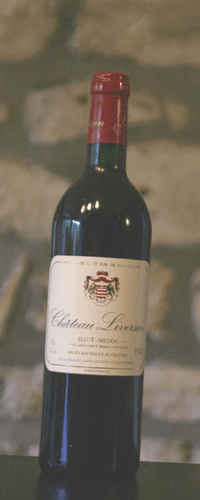 Vin rouge, château Liversan 1988