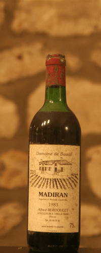 Vin rouge, Domaine de Bassail 1983