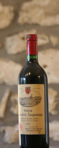 Vin rouge, St Emilion, Château Arnaud de Jacquemeau 1981