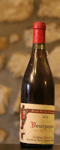 Vin rouge, Bourgogne rouge, Domaine Geoffroy 1975