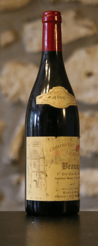 Vin rouge, Clos des Avaux, Domaine Puech et Besse 1996