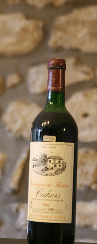 Vin rouge, Cahors,rouge,Domaine de Fantou 1988