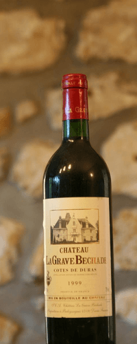 Vin rouge, Cote de Duras, Château la grave Bechade 1999