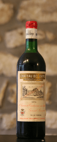Vin rouge, Chateau Bel Orme Tronquoy de Lalande 1973