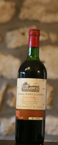 Vin rouge, Canon Fronsac, Château Bodet La Justice 1983