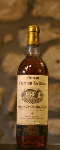 Vin blanc, Château Crabitan Bellevue 1982
