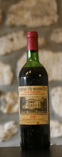 Vin rouge, Chateau de Marbuzet 1974
