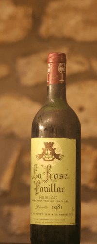 Vin rouge, La Rose Pauillac 1981