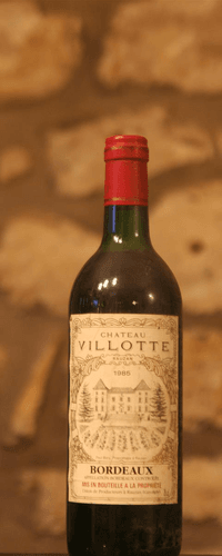 Vin rouge, Château Villotte 1985