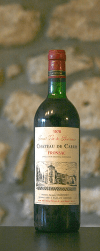 Vin rouge, Chateau de Carles 1978
