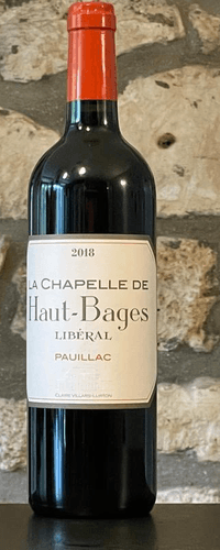 Vin rouge, Pauillac, la Chapelle de Haut Bages Liberal 2018