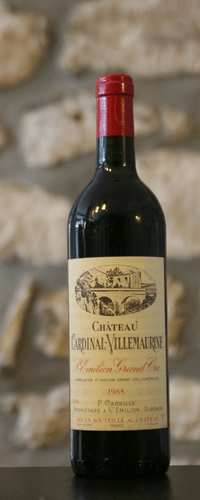 Vin rouge, Château Cardinal Villemaurine 1988