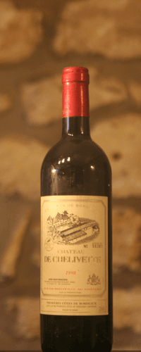 Vin rouge, Château de Chelivette 1998