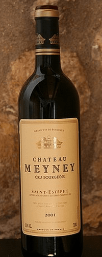 Vin rouge, chateau Meyney 2001
