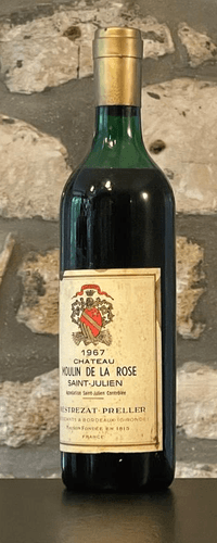 Vin rouge, Saint Julien, Chateau Moulin de la Rose 1967
