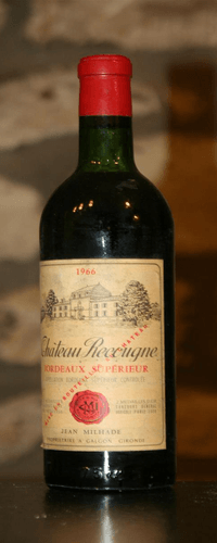 Vin rouge, Chateau Recougne 1966