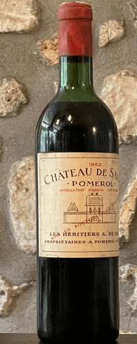 Vin rouge, Pomerol, Château de Sales 1962