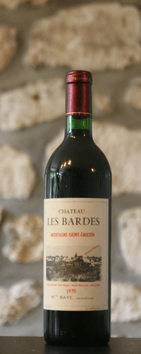 Vin rouge, Château les Bardes 1970