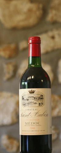 Vin rouge, Château St Aubin 1986