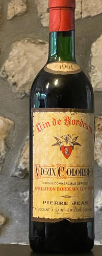 Vin rouge,Bordeaux, Vieux Colombier 1961