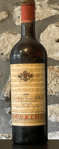 Vin rouge, Pauillac, Chateau Pichon Longueville Baron 1960