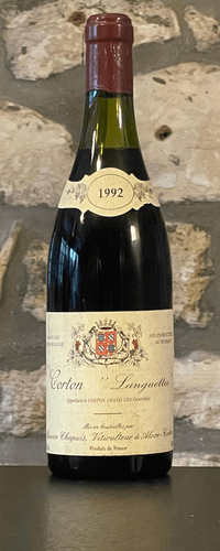 Vin rouge, Corton Gd Cru, Domaine Chapuis, Corton Languettes 1992