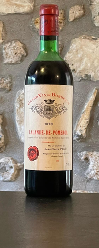 Vin rouge, Lalande Pomerol, Domaine Jean Pierre Pauty 1973