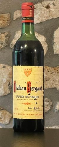Vin rouge, Lalande Pomerol, Château Sergant 1973