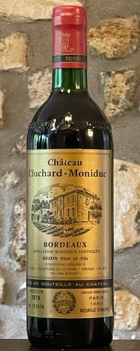 Vin rouge, Bordeaux superieur, Château Cluchard Moniduc 1979